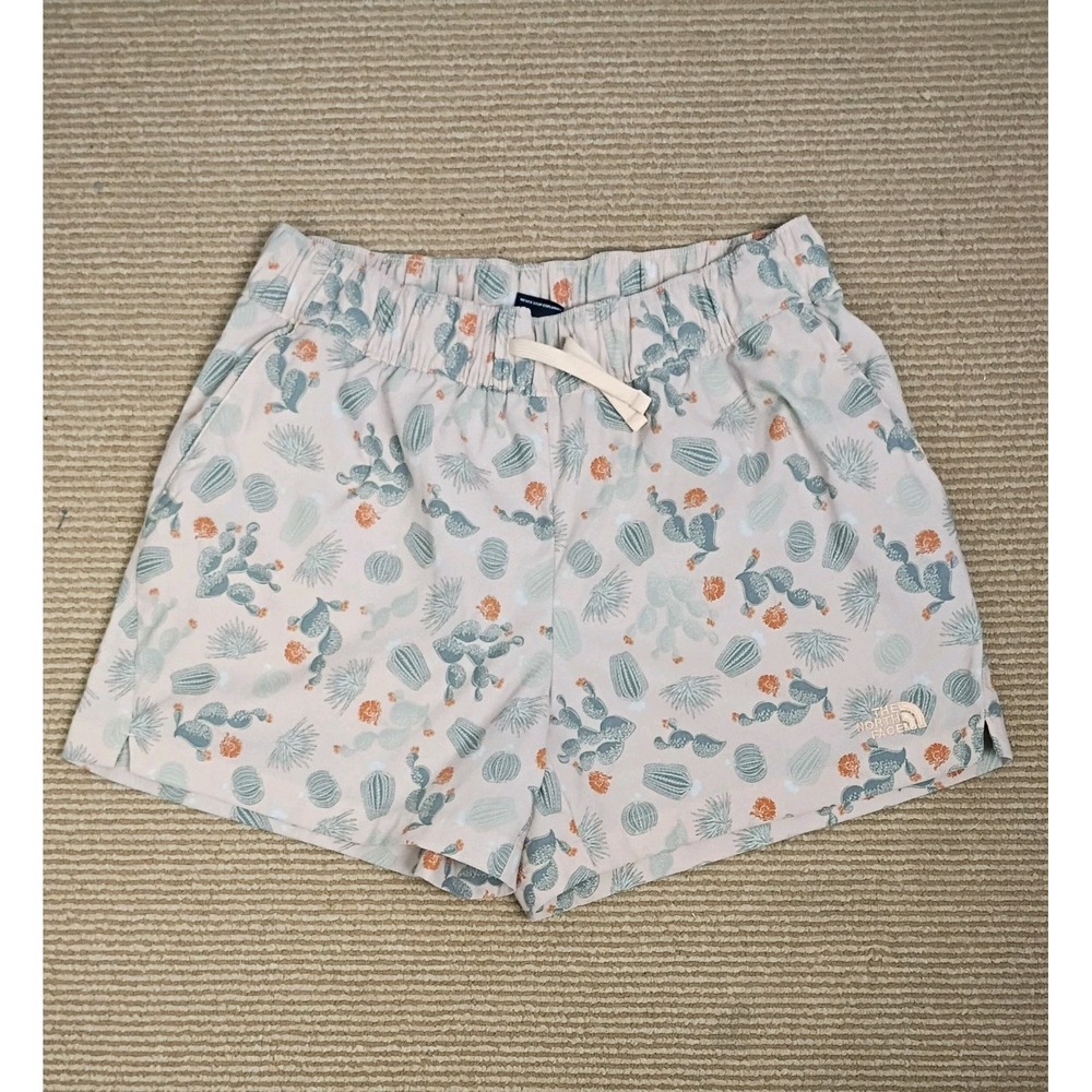 The North Face Women's Class V Shorts Sz M Cactus Print Desert Pull On Beige